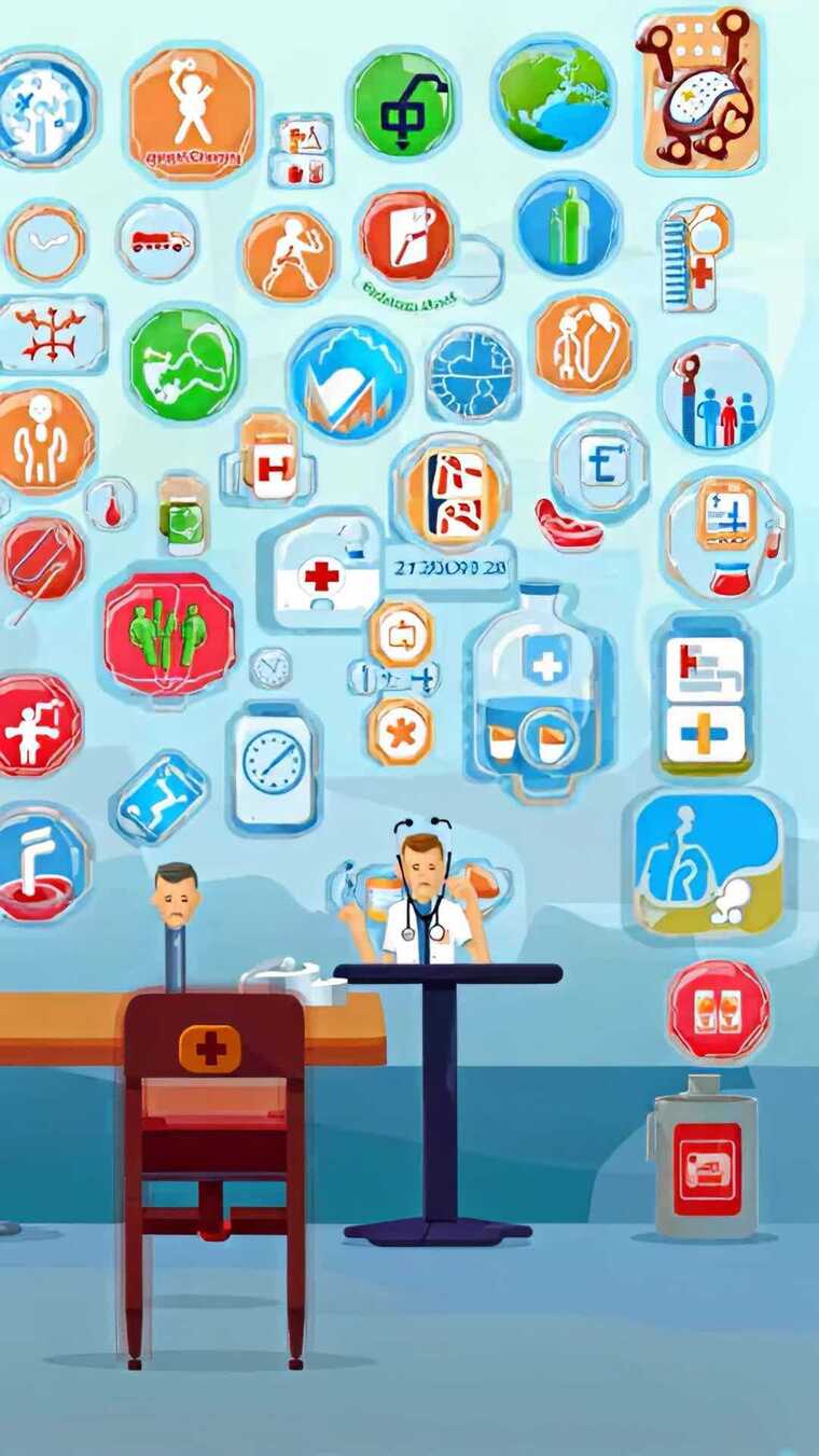 医生患者医疗场景插画