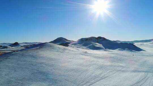 东北冰雪冰天雪地航拍视频素材模板下载