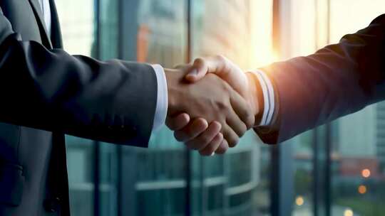 商务人士签约合作握手