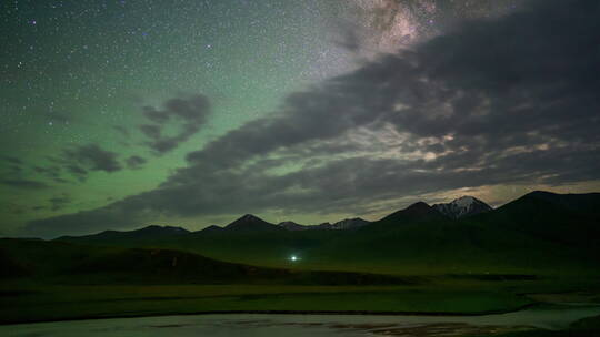 银河,星空,太空,银河系,星系,新疆,雪山