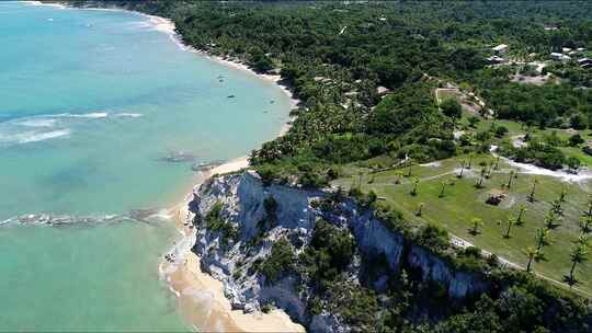 Trancoso海滩在Porto Seguro Bahia巴西。国际海滩。