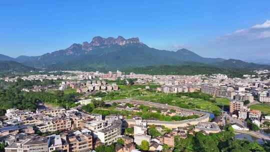 航拍福建漳州平和庄上土楼乡村风光