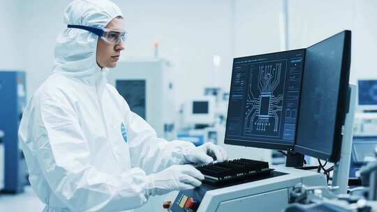 实验室人员操作电脑画面