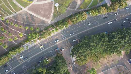 城市道路航拍