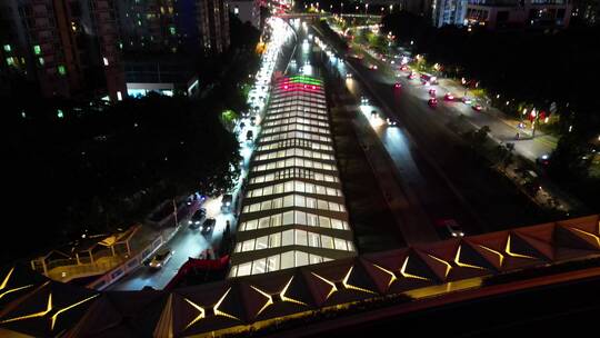 深圳桂庙路桂庙隧道夜景