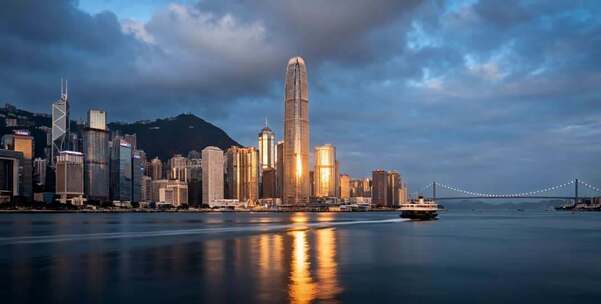 香港维多利亚港城市建筑景观