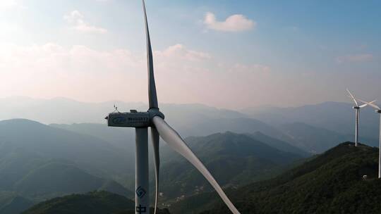 大风车航拍素材风力发电机素材