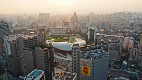 韩国首尔城市航拍