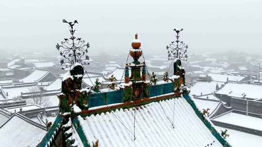 平遥古城市楼雪