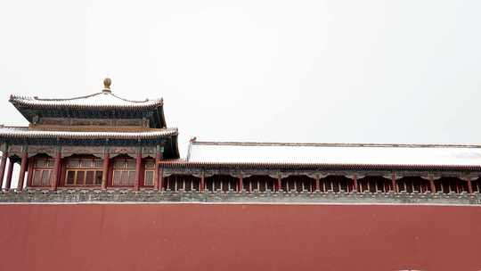 北京故宫午门雪景