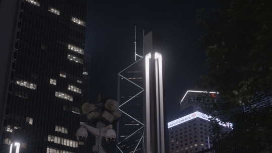 香港长江集团中心大厦夜景