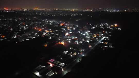 夜景 航拍 过年 放烟花 年味 城市