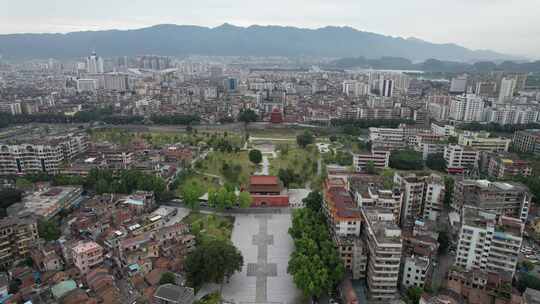 广东肇庆古城墙古建筑航拍