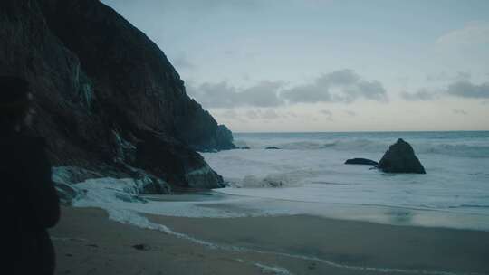 海洋，海岸，悬崖，海滩