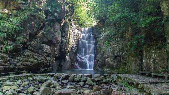 浙江临安浙西大峡谷景区 龙门瀑4K 瀑布延时