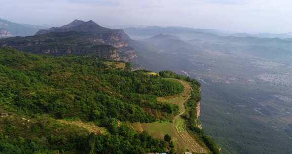 太行山峡谷山村山峰远山断崖一组04