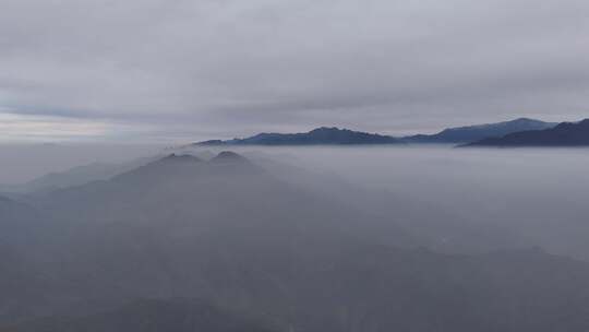 航拍秦岭秋景