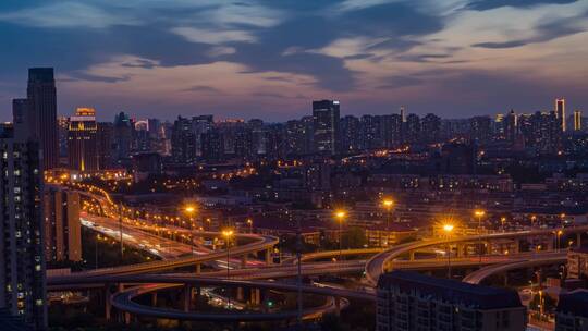 城市夜景延时