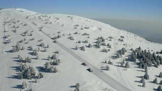 冬天，雪，白色，斜坡