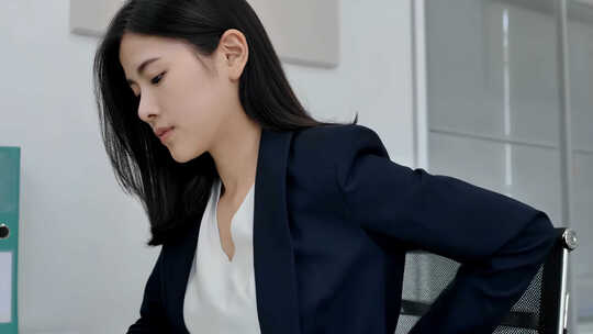 职场女性放松舒缓肩颈