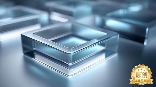 未来科技感方形立方体空间视觉