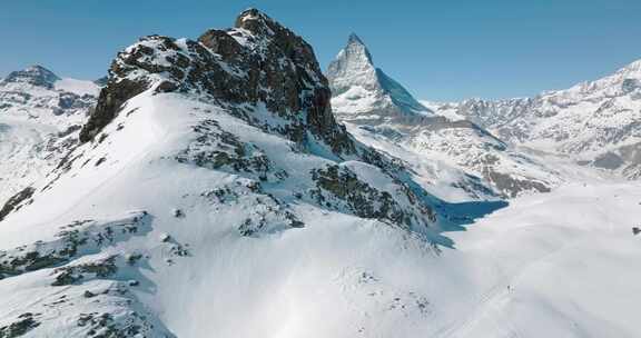 山脉，马特洪峰，阿尔卑斯山，雪