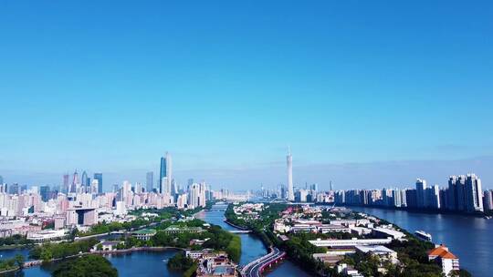 广东省广州市市中心城市风光航拍