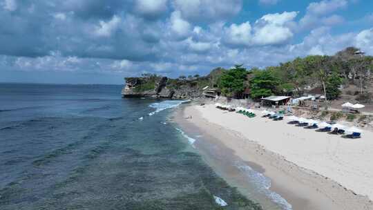 印尼巴厘岛Balangan海滩风光航拍