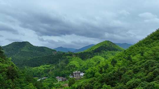 安徽黄山风景区山川国风水墨画航拍