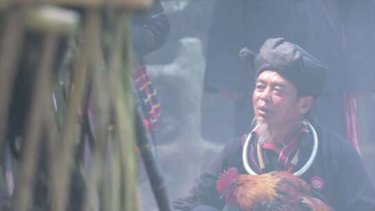 云南普洱佤族祭祀活动视频素材模板下载