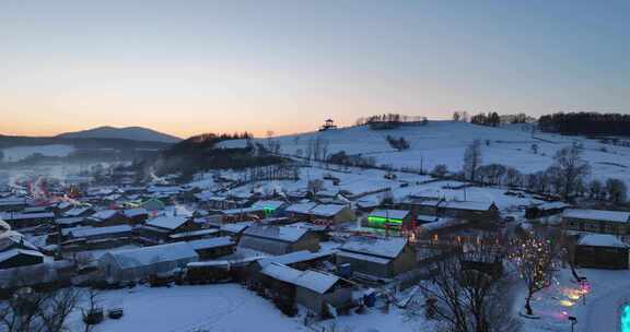 吉林雪乡冬季航拍