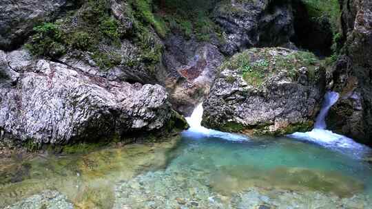 高清实拍山间溪水素材视频素材模板下载