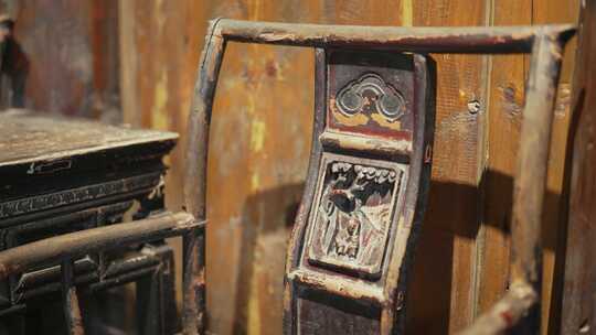 古代木质家具视频素材模板下载