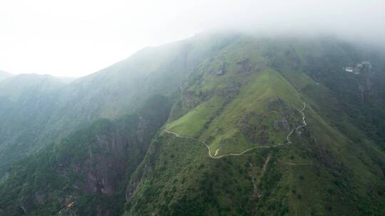 航拍武功山自然地貌石峰4k视频