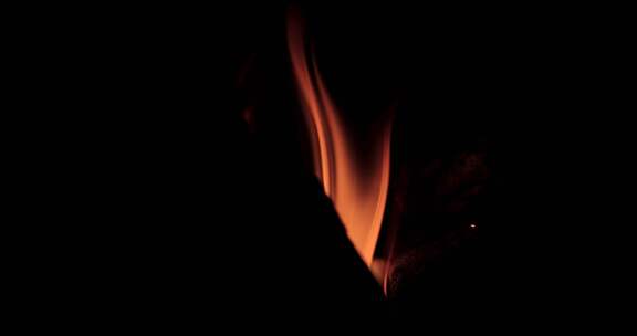 柴火火焰烈焰燃烧的火苗升格空镜
