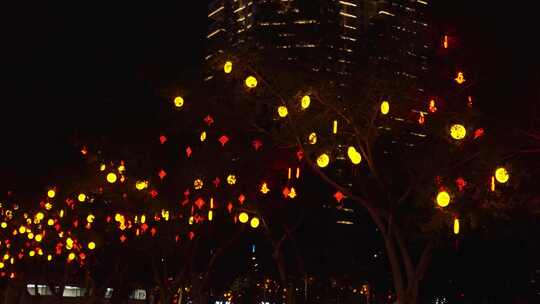 新春城市街道灯笼
