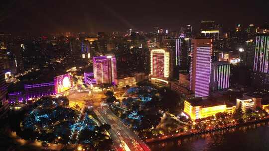 中国广东省广州市越秀区海珠广场夜景