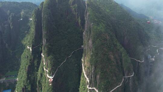 航拍湖南郴州莽山五指峰景区