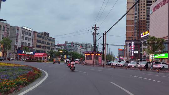 城市道路马路街头景象实拍