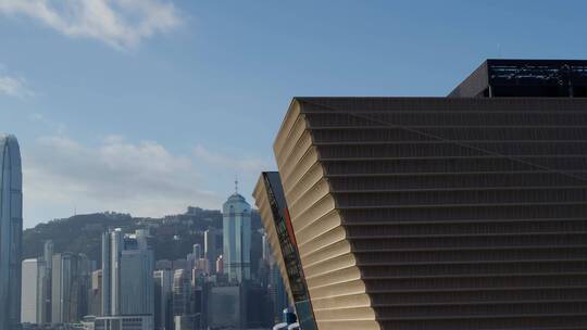 香港故宫文化博物馆大气航拍
