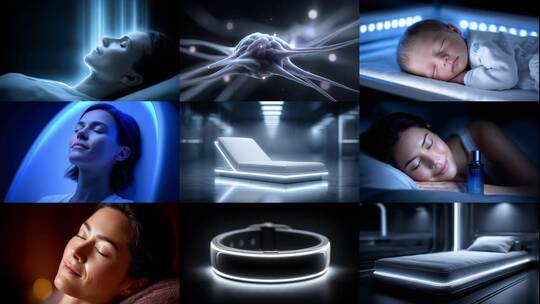 科技赋能优质睡眠深度监测高清在线视频素材下载