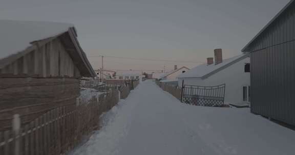 黑龙江冬季雪景航拍