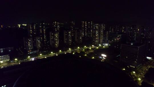 广州黄埔区开创大道萝岗住宅夜景