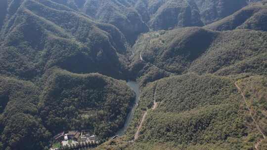 4K河南龙潭大峡谷5A景区航拍视频