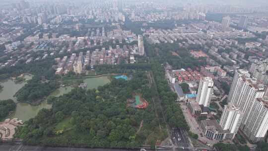 城市高楼大厦鸟瞰全景