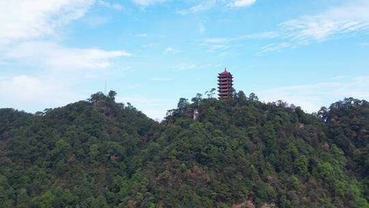 重庆北碚缙云山森林保护区自然风光航拍