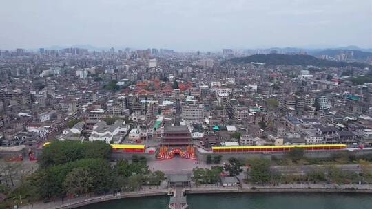航拍广东潮州古城景观合集视频素材模板下载