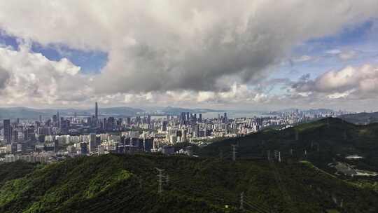 4K 福田塘朗山风光航拍