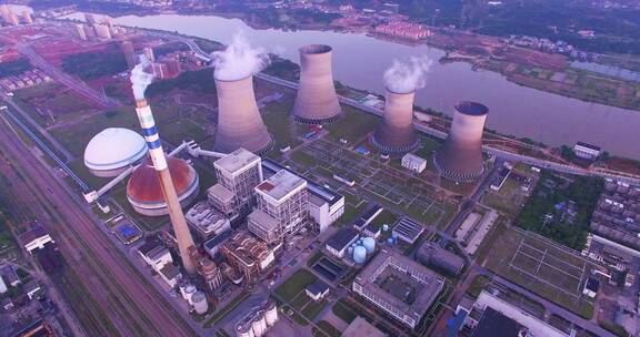 中国老式的火力发电厂