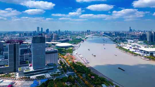 上海市世博园城市环境视频素材模板下载